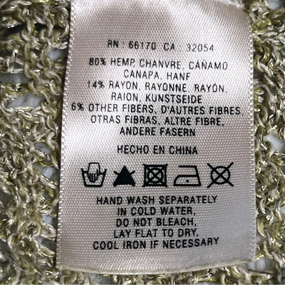 Anthropologie | Guinevere | Golden Olive Hemp Sweater - Picture 4 of 4